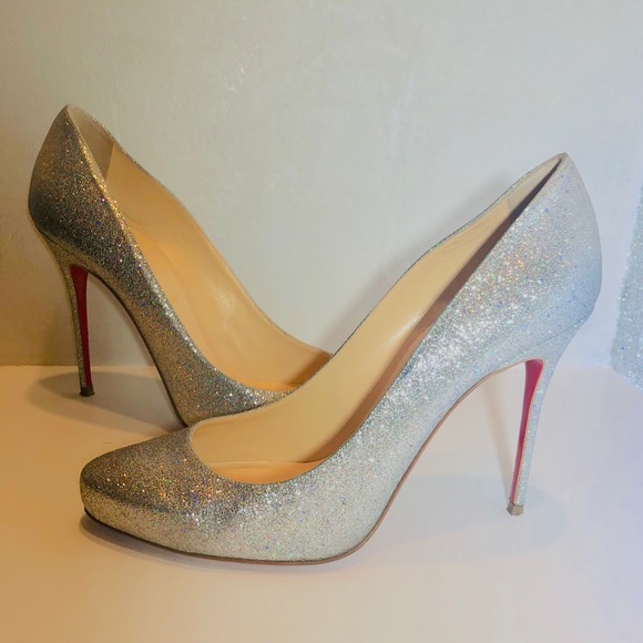 Christian Louboutin Shoes - 🔴traded🔴Christian Louboutin Silver Glitter high